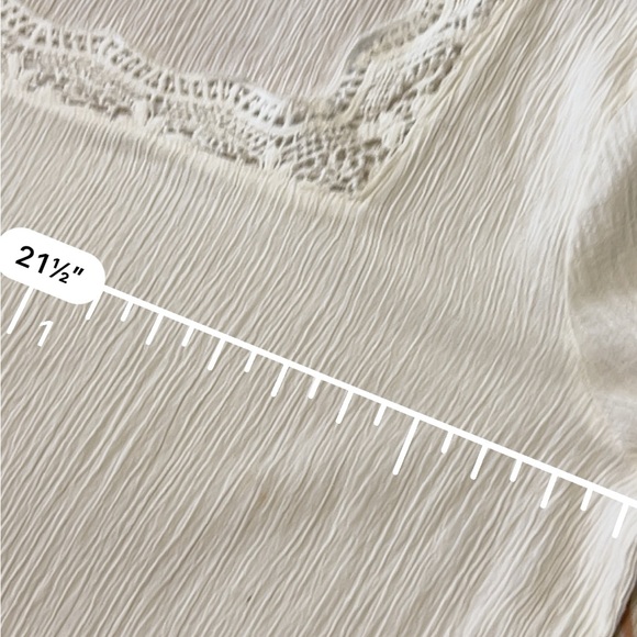 Talbots White Gauzy Cotton Crotchet Swim Coverup Dress L - Picture 6 of 8